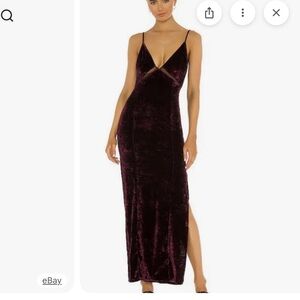 Free People Velvet Maxi Dress - Deep Purple